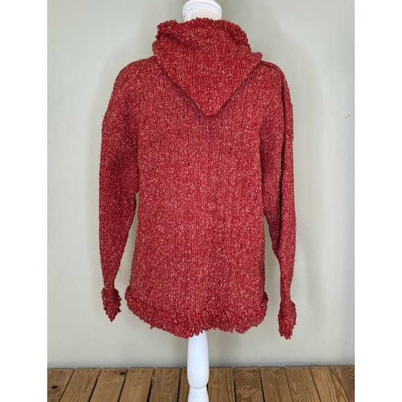 ARTESANIANS Full Zip Hooded Pom Pom Sweater M - Picture 2 of 7